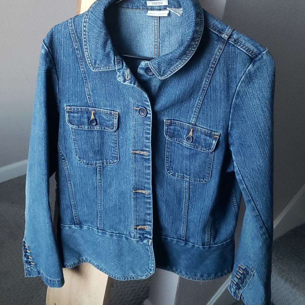 St. John's Bay Denim Jacket sz L